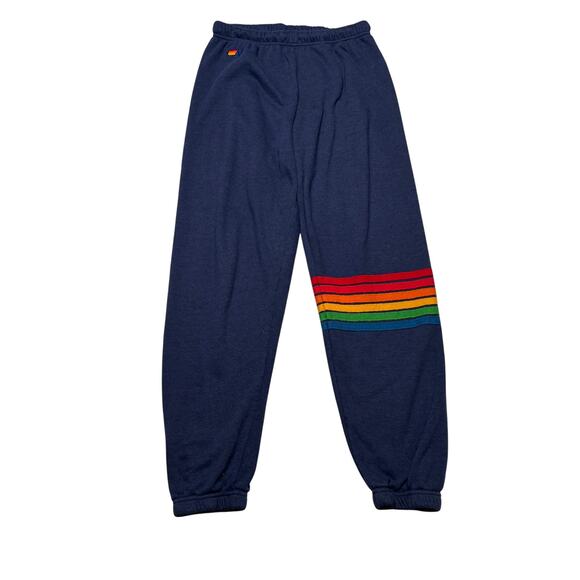 Aviator Nation Pants - Aviator Nation Rainbow Stitch Sweatpants Joggers Women's Medium Retro Loungewear